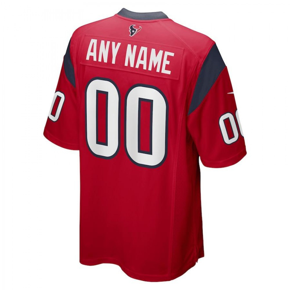 Houston Texans Nike Youth Custom Alternate Game Jersey - Red-GridironStore